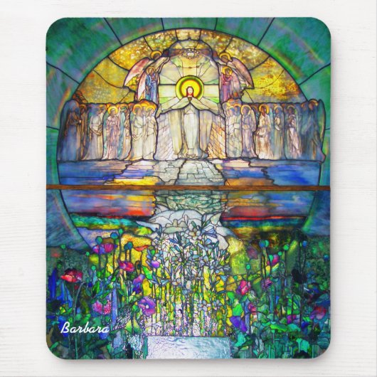 Schönes religiös gefestigtes Glasfoto Mousepad (Vorne)