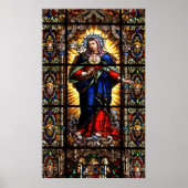 Schönes religiöses Heiliges Herz der Jungfrau Mary Poster (Vorne)