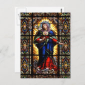 Schönes religiöses Heiliges Herz der Jungfrau Mary Postkarte (Vorne/Hinten)