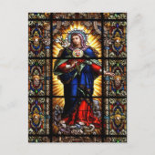 Schönes religiöses Heiliges Herz der Jungfrau Mary Postkarte (Vorderseite)