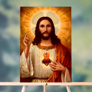 Schönes religiöses Heiliges Herz Jesu Acrylschild