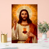 Schönes religiöses Heiliges Herz Jesu Acrylschild (Hochzeit)