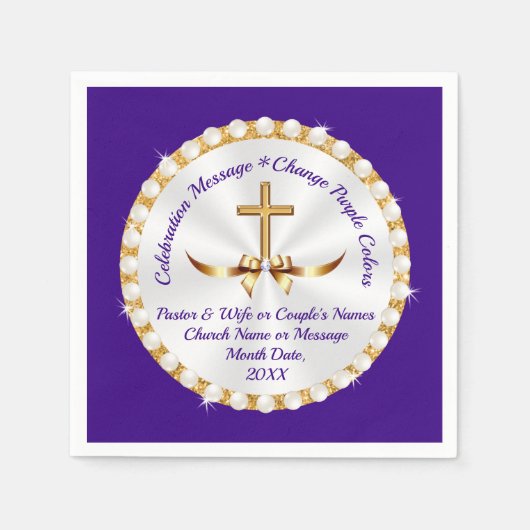 Schönes, religiöses Papier Napkins, PERSONALISIERT Serviette (Vorderseite)