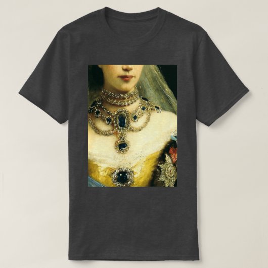 Schönes Renaissancegemälde eines bejeweled Neckl T-Shirt (Design vorne)