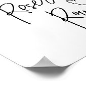 Schönes Reservierungszimmer, schwarz, Hochzeitsfei Poster (Ecke)