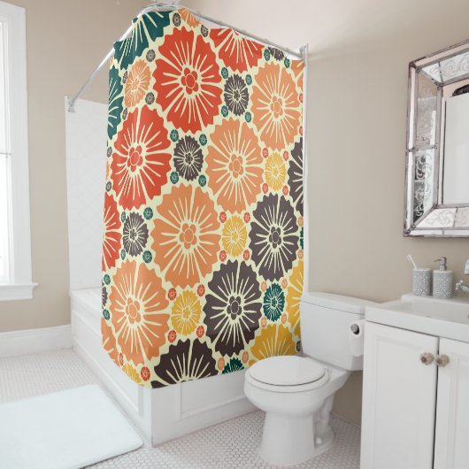 Schönes Retro-Jugendstil Duschvorhang (Beispiel)