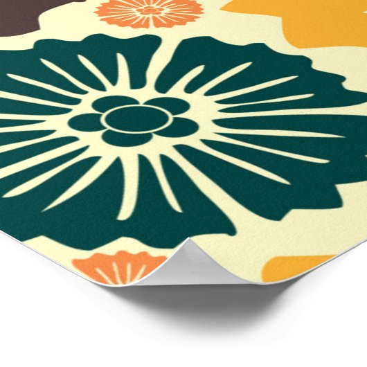 Schönes Retro-Jugendstil Poster (Ecke)