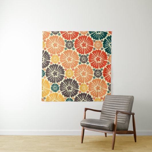 Schönes Retro-Jugendstil Wandteppich (Beispiel (Horizontal))