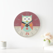Schönes Retro-Owl Große Wanduhr (Zuhause)