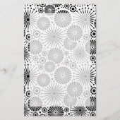 Schönes Retro-Schwarz-Weiß-Geschirr Briefpapier (Vorderseite)