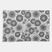 Schönes Retro-Schwarz-Weiß-Handtuch Geschirrtuch (Horizontal)