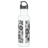 Schönes Retro schwarz-weiß Trinkflasche (Rückseite)