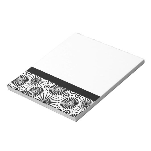 Schönes Retro-Schwarzweiß-Notebook Notizblock (Rotiert)