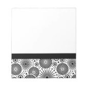 Schönes Retro-Schwarzweiß-Notebook Notizblock (Vorderseite)