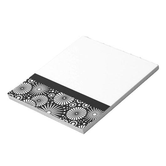 Schönes Retro-Schwarzweiß-Notebook Notizblock (Rotiert)