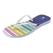 Schönes Retro-Streifenmuster Badesandalen (Schrägansicht)