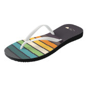 Schönes Retro-Streifenmuster Badesandalen (Schrägansicht)