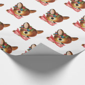 Schönes Retro-Weihnachtsbaum Geschenkpapier (Ecke)