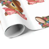 Schönes Retro-Weihnachtsbaum Geschenkpapier (Rolleneckpunkt)