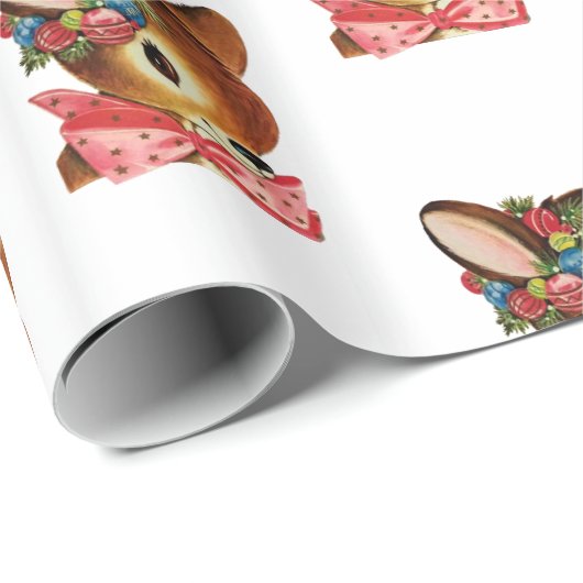 Schönes Retro-Weihnachtsbaum Geschenkpapier (Rolleneckpunkt)