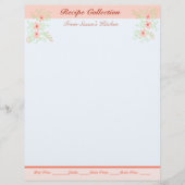 Schönes Rezept Stationär mit floraler Briefbogen (Vorderseite)
