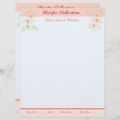 Schönes Rezept Stationär mit floraler Briefbogen (Vorne/Hinten)