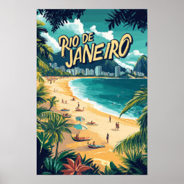 Schönes Rio de Janeiro Brasilien Reisen Poster