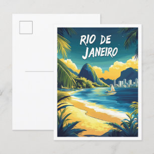 Schönes Rio de janeiro Brasilien Reisen Postkarte