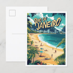 Schönes Rio de Janeiro Brasilien Reisen Postkarte