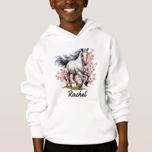 Schönes Roan Pferd Hoodie (Vorderseite)