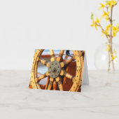 Schönes, robustes Holzschiff-Rad Karte (Gelbe Blume)