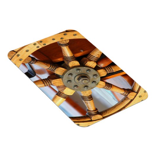 Schönes, robustes Holzschiff-Rad Magnet (Rechte Seite)