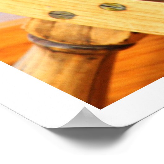 Schönes, robustes Holzschiff-Rad Poster (Ecke)