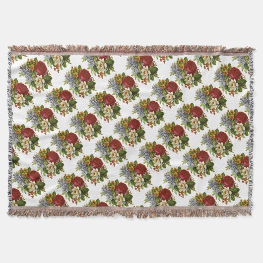 Schönes Romantisches SommBouquet mit Rote Rose Decke (Vorderseite)