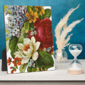 Schönes Romantisches SommBouquet mit Rote Rose Fotoplatte (Seite)