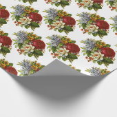 Schönes Romantisches SommBouquet mit Rote Rose Geschenkpapier (Ecke)