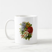 Schönes Romantisches SommBouquet mit Rote Rose Kaffeetasse (Links)