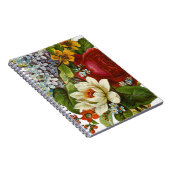 Schönes Romantisches SommBouquet mit Rote Rose Notizblock (Rechte Seite)