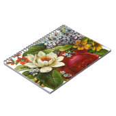 Schönes Romantisches SommBouquet mit Rote Rose Notizblock (Linke Seite)