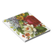 Schönes Romantisches SommBouquet mit Rote Rose Notizblock (angewinkelt)