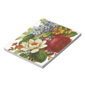 Schönes Romantisches SommBouquet mit Rote Rose Notizblock (Rotiert)