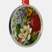 Schönes Romantisches SommBouquet mit Rote Rose Ornament Aus Metall (Rechts)