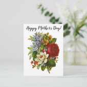 Schönes Romantisches SommBouquet mit Rote Rose Postkarte (Stehend Vorderseite)