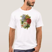 Schönes Romantisches SommBouquet mit Rote Rose T-Shirt (Vorderseite)