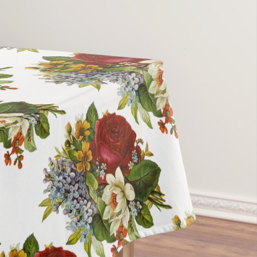 Schönes Romantisches SommBouquet mit Rote Rose Tischdecke (Beispiel)