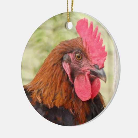 Schönes Rooster Keramik Ornament (Links)