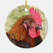Schönes Rooster Keramik Ornament (Hinten)