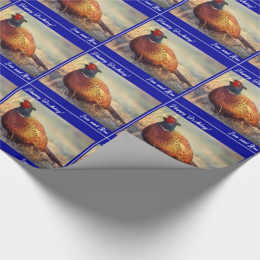 Schönes Rooster Pheasant Geschenkpapier (Ecke)