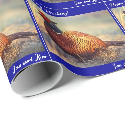 Schönes Rooster Pheasant Geschenkpapier (Rolleneckpunkt)