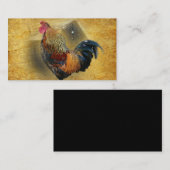 Schönes Rooster und Rustikales Hühnermoop Visitenkarte (Vorne/Hinten)